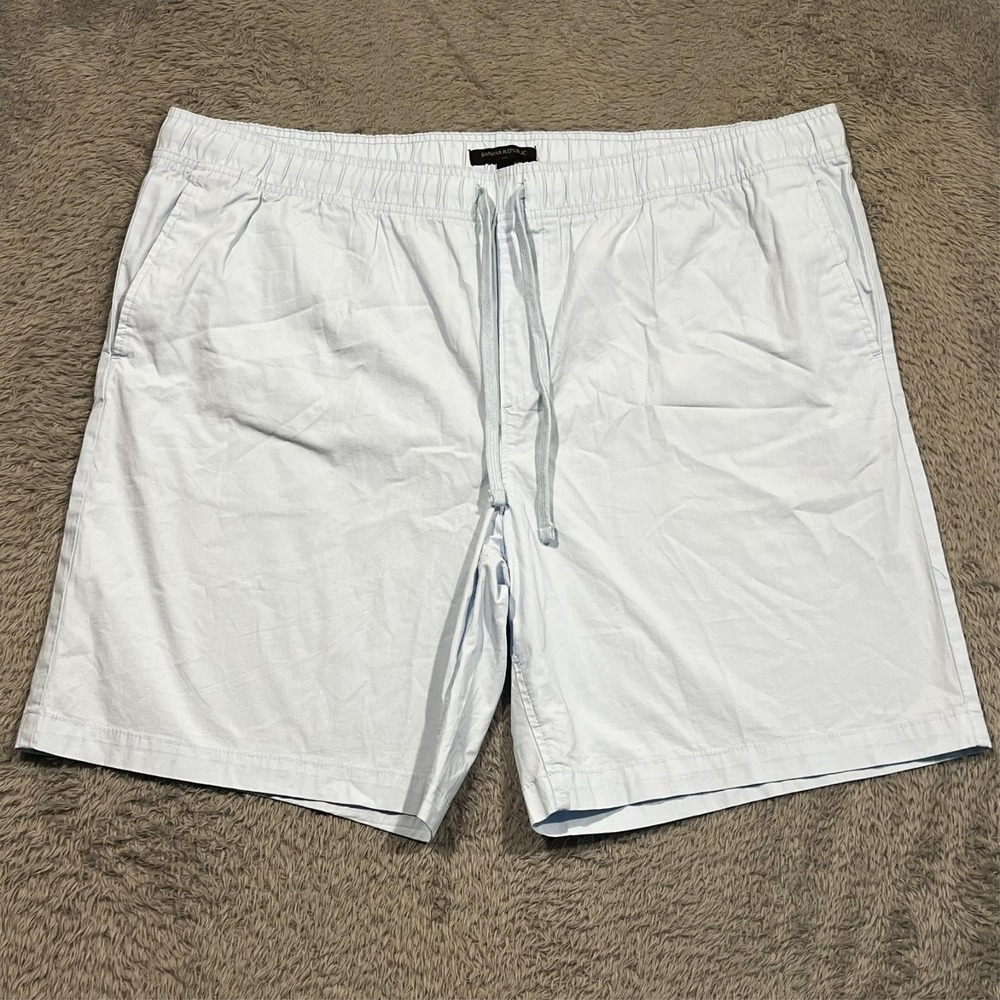 Banana Republic Drawstring Chino Shorts Light Blue Lightweight Men's‎ XXL